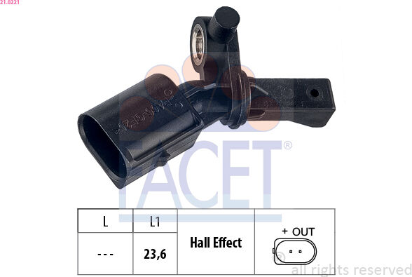 Facet Sensor, Raddrehzahl 21.0221 Für Vw