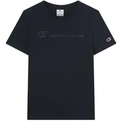 Champion, Damen, Sportshirt, schwarzes Damen-T-Shirt (L), Schwarz