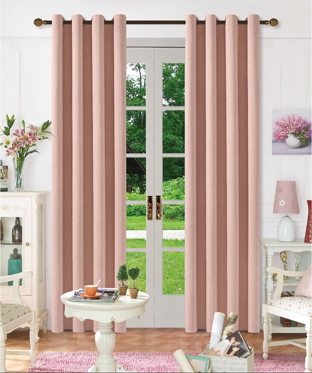 SB Line Verduisterend Gordijn met Ringen - Roze - 140 x 260 cm