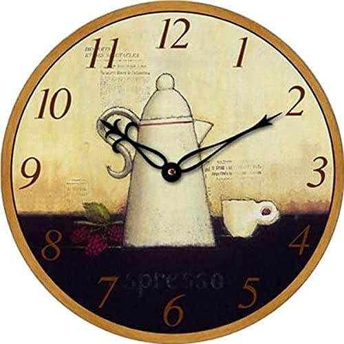 Techno Line WT 1013 Wandklok Kaffeekanne-Design, Multicolour, Ø 34 cm