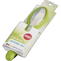 Besteck-Set CLIP & GO - grün