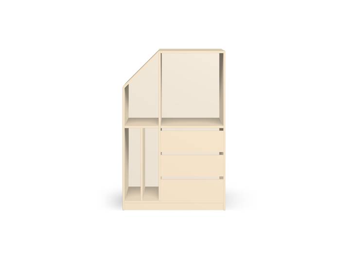 Offener Dachschrägenschrank Premium Dekore Sand­beige