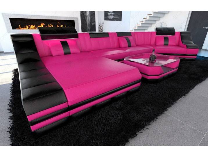Leder Couch Turino C-Form