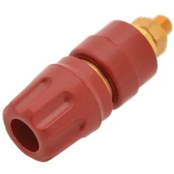 PKI 10 A AU RT - Polklemme, 4 mm, rot, vergoldet