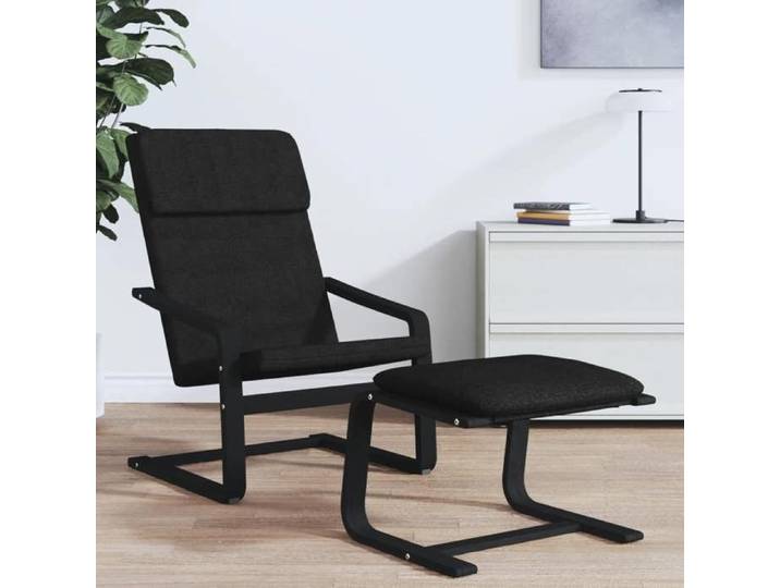 Best2026@Chaise de relaxation simple SHIELDPRO® - maximal: 110 kg - Fauteuil-chaise Noir Tissu4748