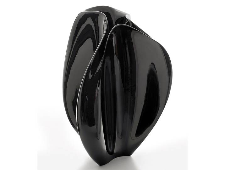 SERRALUNGA vase FLOW-L (Noir brillant - LLDPE)