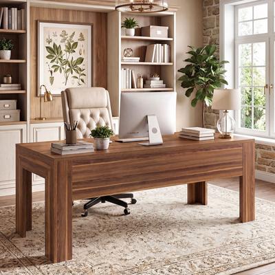 YUZHOU 63-Inch Office Desk, Modern Executive Desk with Large Tabletop