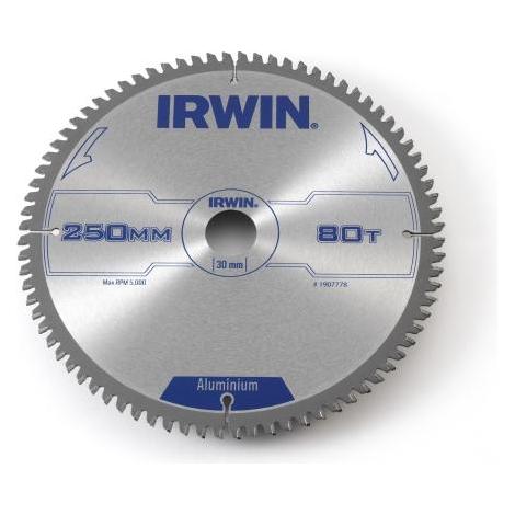 Irwin IRW1907778 250 x 30 mm 80Teeth Professional Kreissägeblatt Aluminium (1907778)