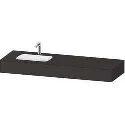 Duravit Collection One Einbauwaschtisch mit Konsole, 1600x550x170mm, Becken links, QA4693080800000, Farbe: graphit supermatt