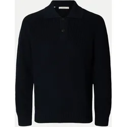 Langarm-Poloshirt Schwarz XXL