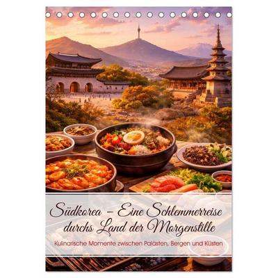 Südkorea – Eine Schlemmerreise durchs Land der Morgenstille (Tischkalender 2027 DIN A5 hoch), CALVENDO Monatskalender