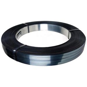 Linder Umreifungsband Stahlband, 12,7mm, gebläut & gewachst, 1000m, Packenwicklung, Rolle