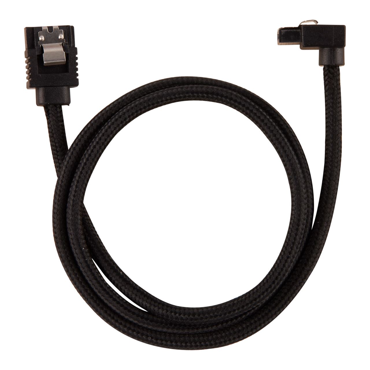 Corsair Premium Sleeved SATA-Kabel gewinkelt 60cm,schwarz
