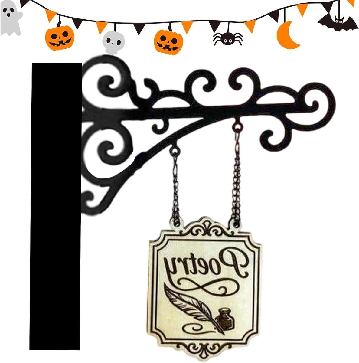 Boekenhoek Decoratie Donker - Boekenkast Accessoires voor een Mystieke Aura - Breedte: 20 cm