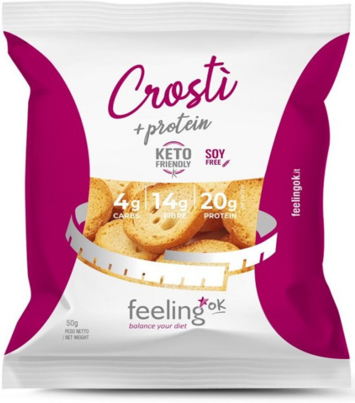 FEELINGOK Crostì +protein 50 Grammi 