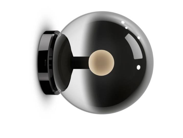Occhio Wandleuchte Luna scura up, aus glänzendem Glas, LED-Fire
