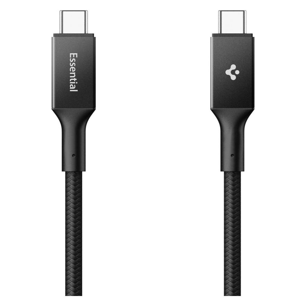 Spigen Kabel EB10015CC Essential USB-C 100W 1.5m czarny (1.50 m, USB 3.2 Gen 1, 100 W) (ACA10421)