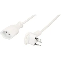 2x Max Hauri, Verlängerungskabel, TD-Verlängerung H05VV-F3G1.0 Flachwinkelstecker (3 m, Typ 13)