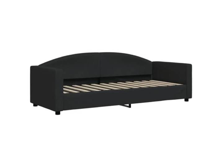 KTHLBRH Schlafsofa mit Matratze, schwarz, 80 x 200 cm, aus Stoff 2 in 1, Struktur aus Holz und Metall, Schaumstoff, inklusive Matratze, Wohnzimmer Schlafzimmer