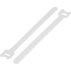 TRU COMPONENTS TC-12355380 Klettkabelbinder zum Bündeln Haft- und Flauschteil (L x B) 240 mm x 16 mm Weiß 20 St.