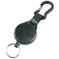 Schlüsselroller mit Karabiner, schwarz