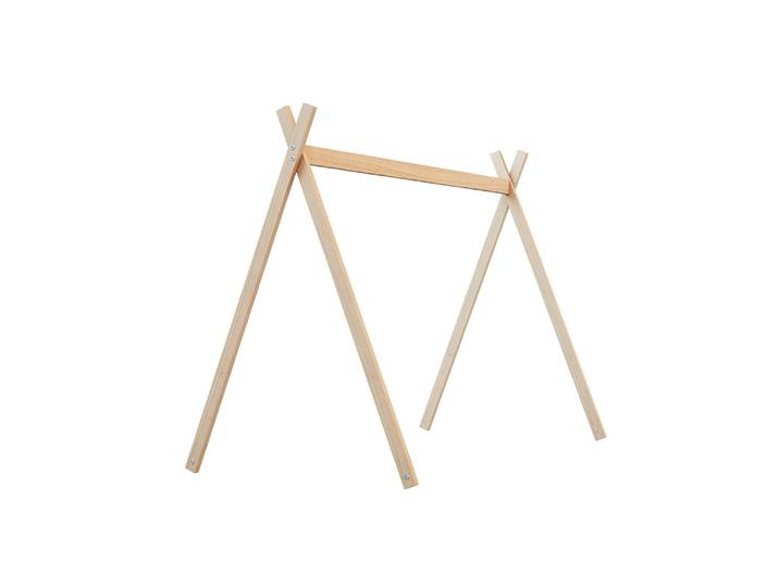 WEBABY - Tipi pour lit bébé en bois 70 x 140 Hêtre Brut