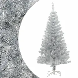 vidaXL Künstlicher Weihnachtsbaum mit Ständer Silbern 120 cm PET