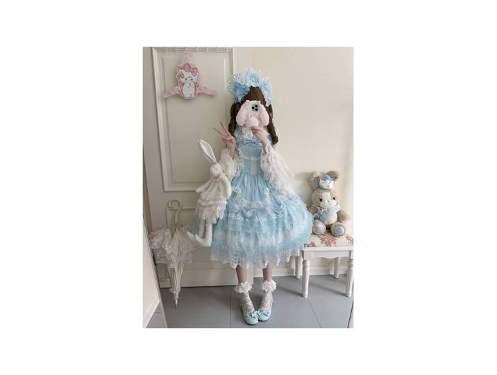 Robe Lolita originale de White Sugar Girl, style poupée, robe à bretelles JSK, robe de princesse pour étudiante, robe de fête du thé, style fille douce