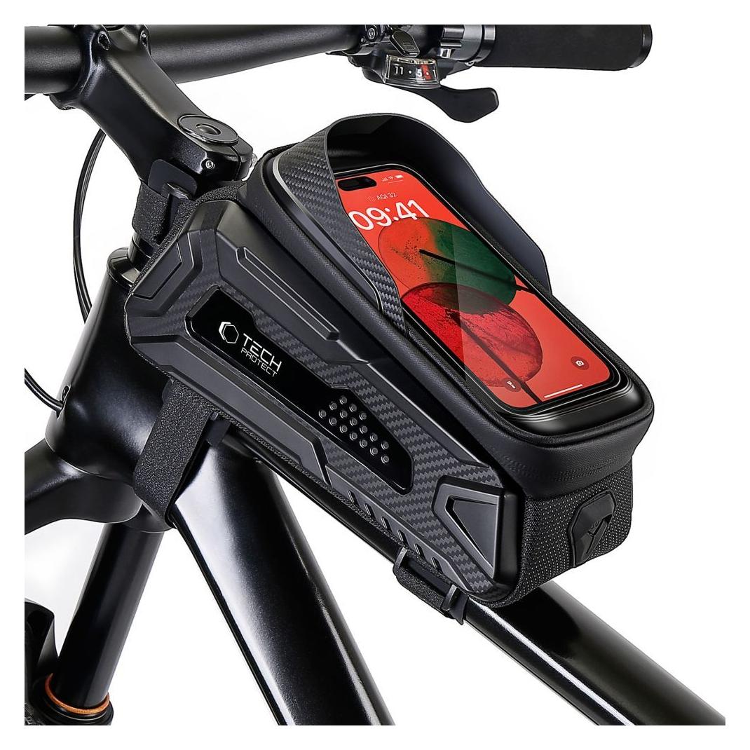 Tech-Protect V2 bicycle bag with space for a 1.2l phone - black (1.20 l, Rahmentasche) (25202-0)