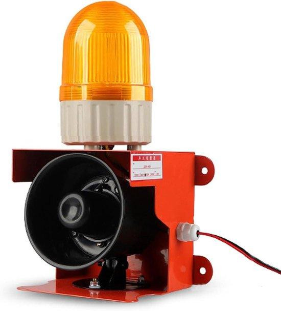 Industriële Alarm Sirene Geel - 120dB Lichtgeluid Waarschuwing - IP55 Waterdicht