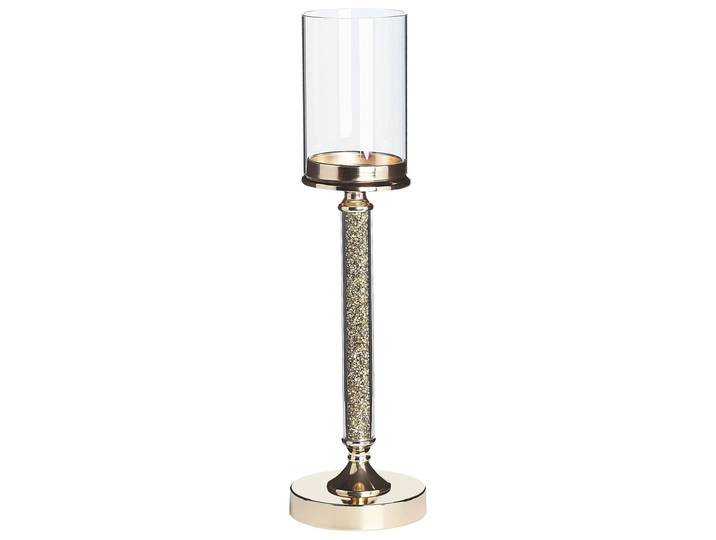 Bougeoir 48 cm verre doré