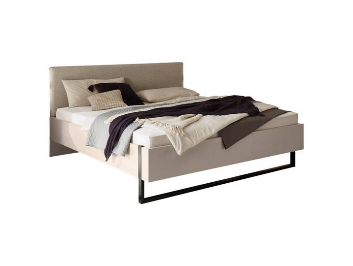 Xora Bett, Kaschmir, Metall, 180x200 cm, für Rollrost geeignet, für Lattenrost geeignet, Schlafzimmer, Bett, Doppelbetten