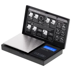 Adler AD 3176 Digitale Präzisions Taschenwaage Feinwaage mit LCD Anzeige Schwarz