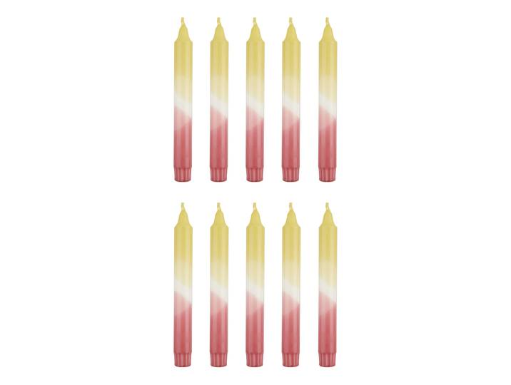 Bougies DIP-DYE - Lot de 10 20cm Jaune / Rose vif