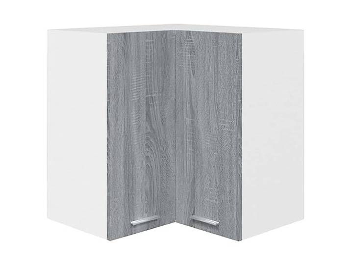 vidaXL Eck-Hängeschrank Lyon Grau Sonoma 57x57x60 cm Holzwerkstoff, Küchenschrank, Küchenzeile, Eckschrank, Küchenmöbel, Einbauküche Schrank