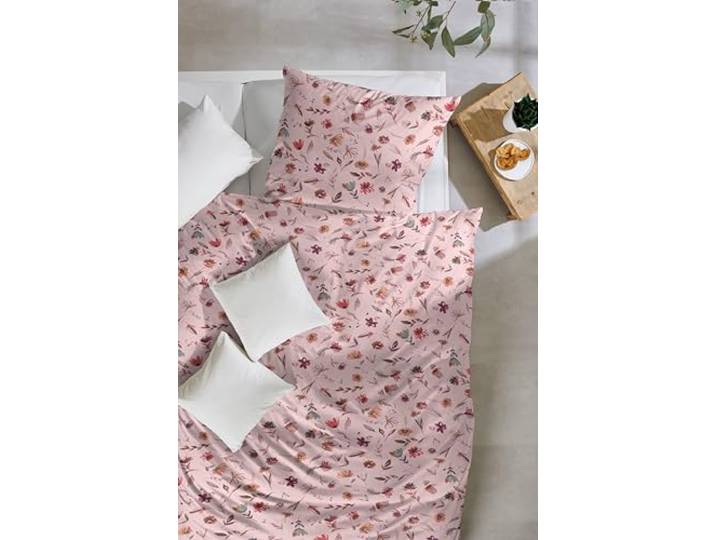 Westminster Feinbiber Bettwäsche 135x200 Streublümchen rosa 173086-44