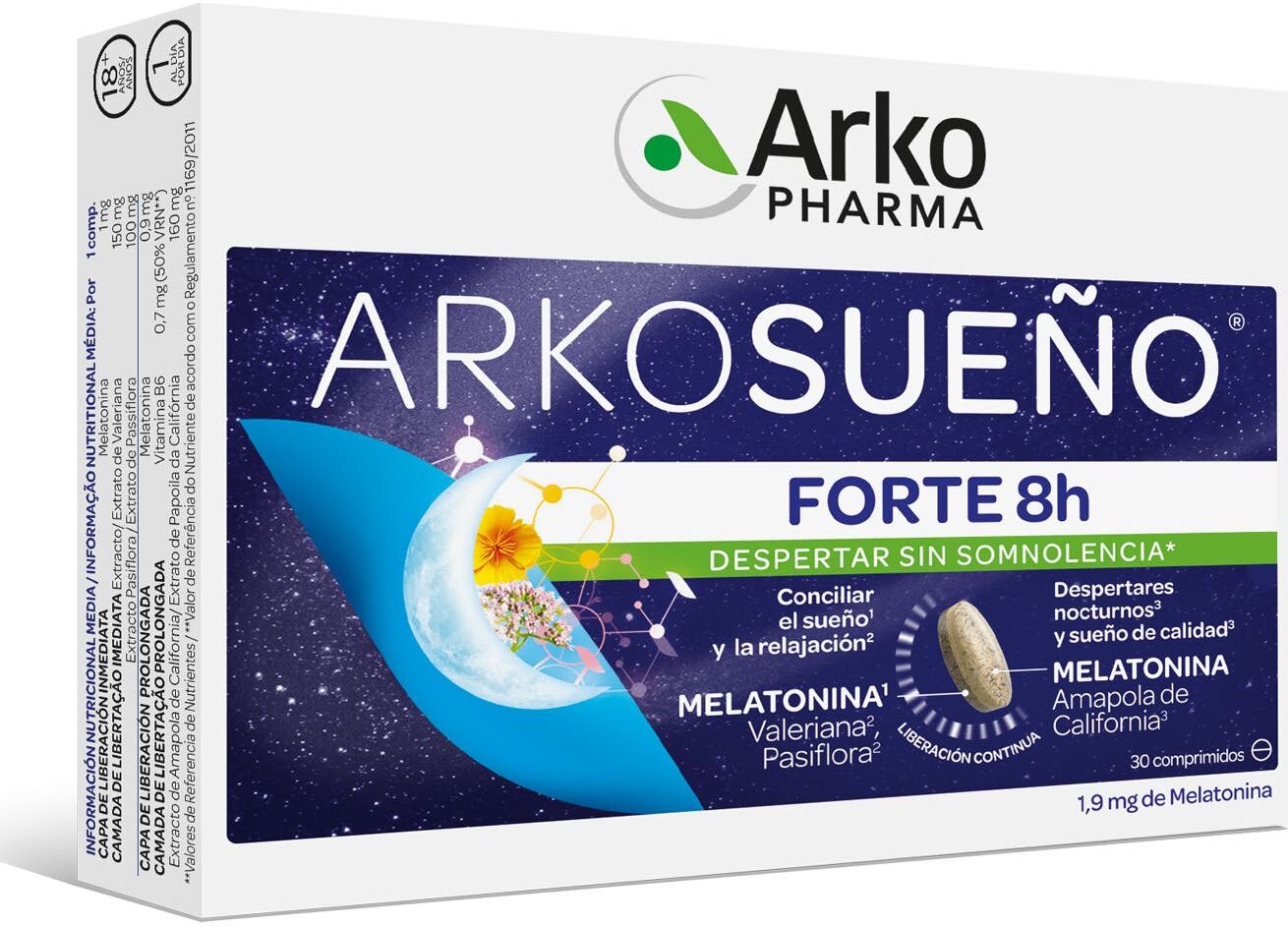 Arkopharma Arkosueño Forte 8h Bicapa 30comp