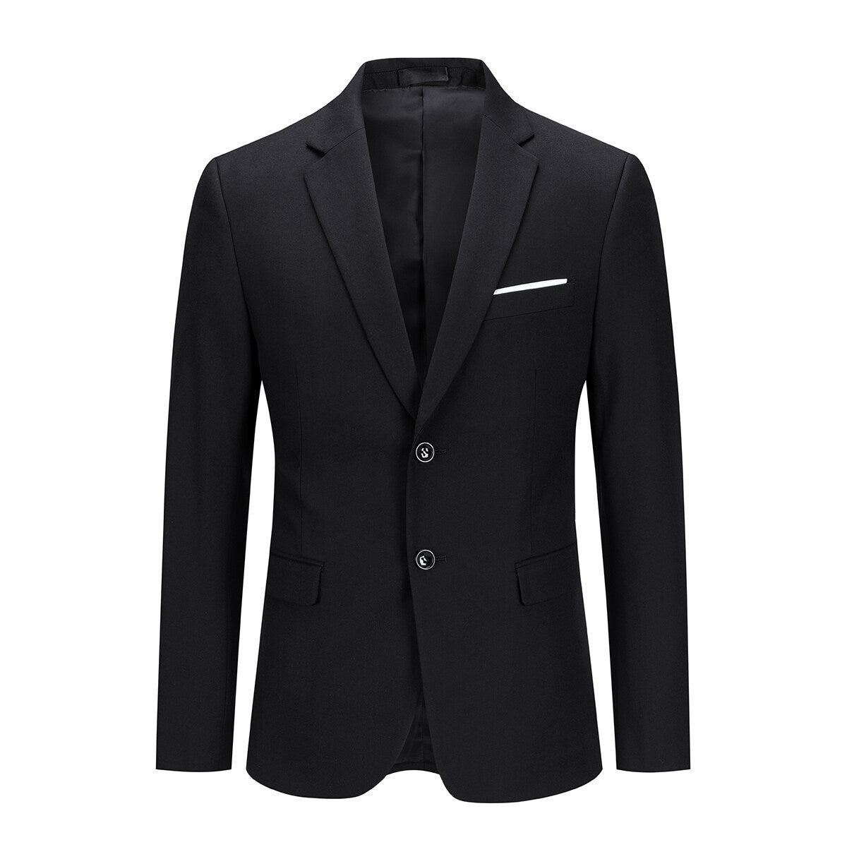 Klassischer schwarzer Blazer mit zwei Knöpfen