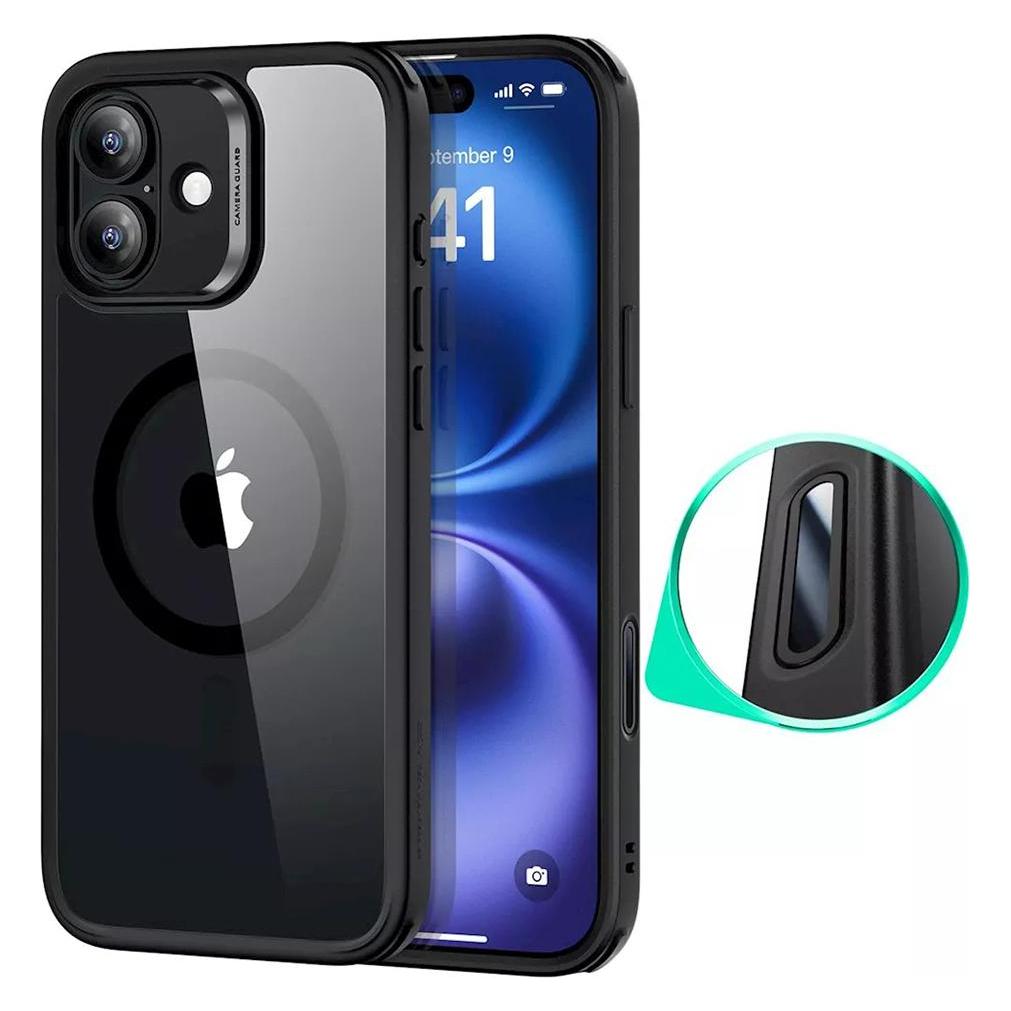 ESR - Classic Hybrid HaloLock - iPhone 16 - Clear Black (Apple iPhone 16) (1A816003)