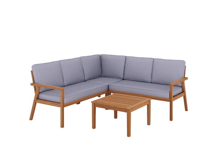 Lounge Holz GIRONA natur/grau
