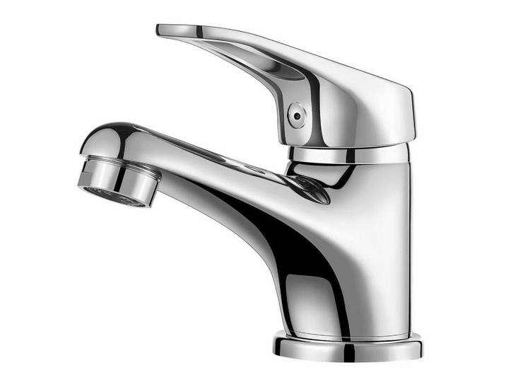 Waschtischarmatur Cobbe Chrom Wassersparend, Silberfarben, Metall, 1x2x1 cm, Badezimmer, Waschbecken & Armaturen, Armaturen