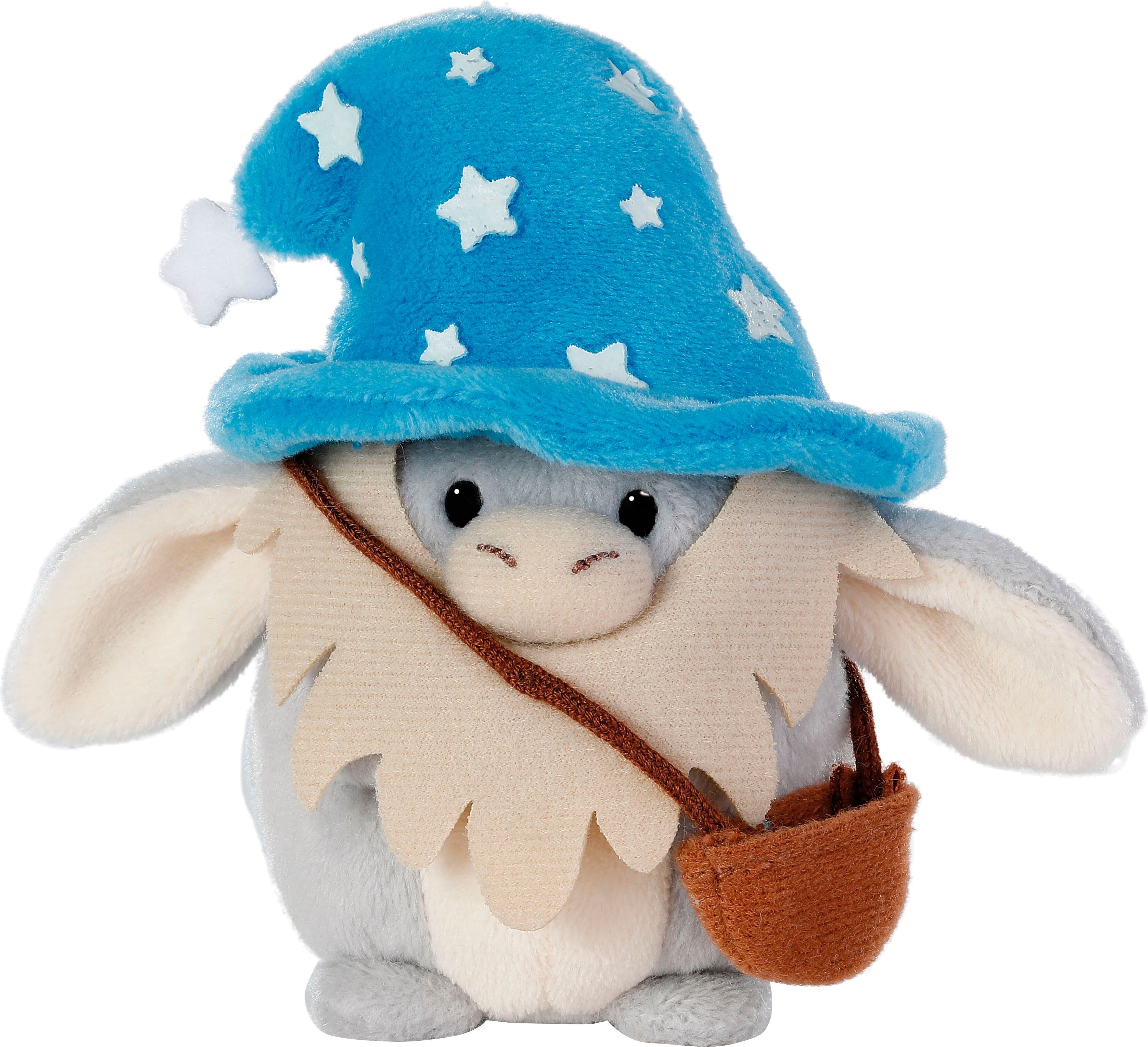 Kuscheltier NICI "mymochi, Set Esel Earl 8 cm mit Zaubertrank und Zaubererkostüm", grau, Plüschfiguren, KinderB:8cm H:8cm L:8cm, Plüsch, Kuscheltier, in Geschenkbox, B:8cm H:8cm L:8cm