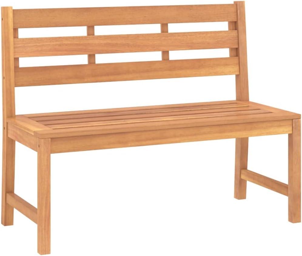 Gartenbank aus massivem Teakholz, 114 cm