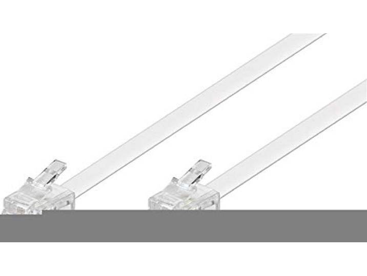 Goobay 93063 Aansluitkabel, modulair, wit, 10 m lengte