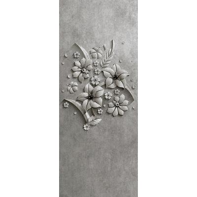 Fototapete LIVING WALLS "Walls by Patel Relief Panel 1", grau, B:1m L:2,5m, Vlies, Tapeten, Vlies, Wand, Schräge