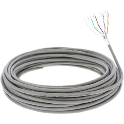 INLINE Telefon-Kabel 8-adrig, 4x2x0,6mm, zum Verlegen, 25m Ring