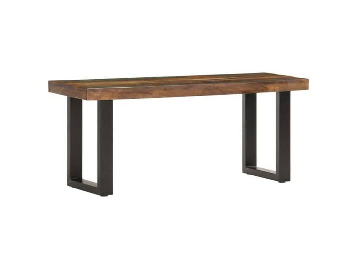 CHEZZOE Banc 110 cm Contemporain - Banquette de Jardin Banc de jardin Bois de récupération solide et acier 26568