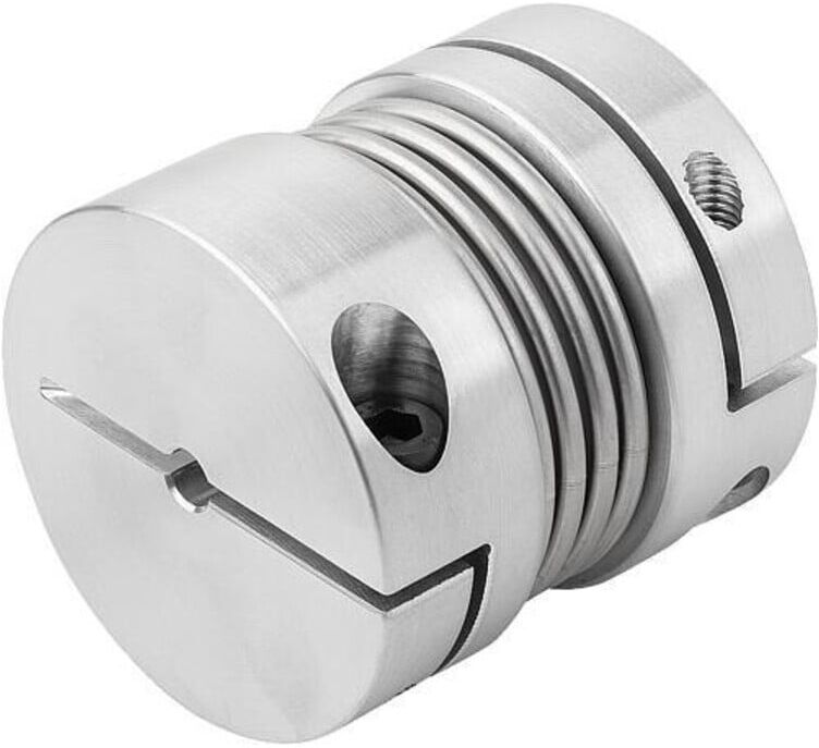 KIPP Metallbalgkupplung Gr. 80 Radiale Klemmnabe Ø 25mm L 78mm Aluminium (K1884.0800782525)