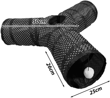 Inspire Picks CAWAYI KENNEL Cat Tunnel S Shape Collapsible Play Tube For Indoor & Outdoor Fun y Shape