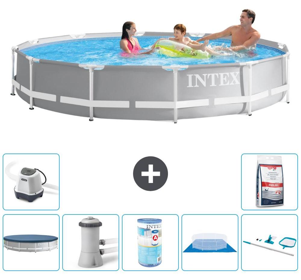 Prism Frame Pool Rund - 366x76 cm - 8-teilig S31924